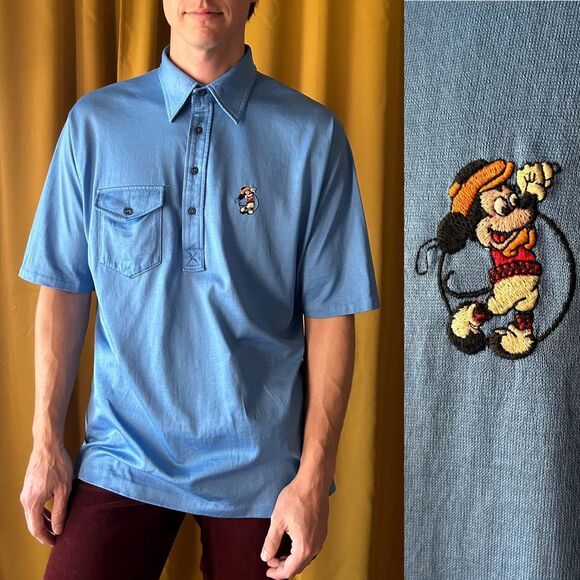 American Vintage Other - Vintage Mickey Mouse Golf Polo Shirt, XL